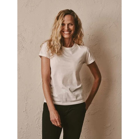 Buck Mason Women's Pima Cotton Slim Fit Crewneck Made in USA Tee T-Shirt - Picture 3 of 5